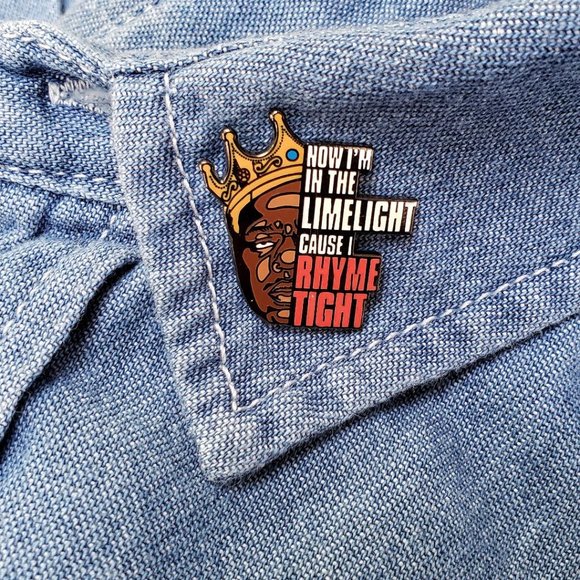 NOTORIOUS BIGGIE SMALLS ENAMEL PIN - Picture 3 of 3